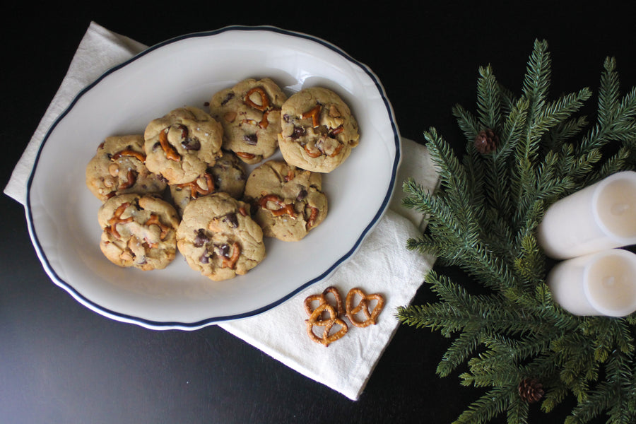 Salted Pretzel & Butterscotch Chocolate Chip Cookies