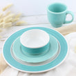 Load image into Gallery viewer, 10oz Terrace Mug Aqua with Brush Tones Turquoise on a table