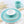 Load image into Gallery viewer, 10oz Terrace Mug Aqua with Brush Tones Turquoise on a table
