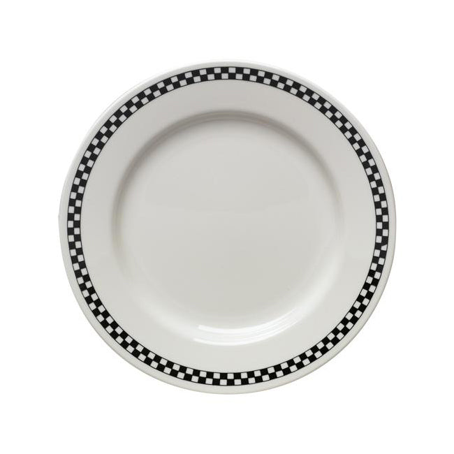 Checkers Dinner Plate - USA Dinnerware Direct, Plate proudly made in the USA by the Fiesta Tableware Company