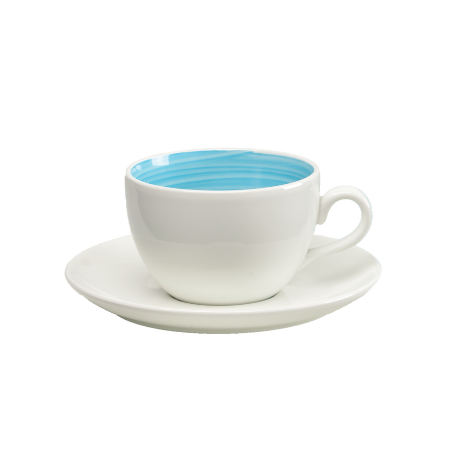 Dolce Peacock Cup & Saucer - USA Dinnerware Direct, Drinkware proudly made in the USA by the Fiesta Tableware Company