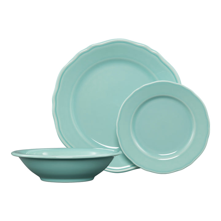 3 Pc Terrace Place Setting Aqua - USA Dinnerware Direct, Place Setting proudly made in the USA by the Fiesta Tableware Company
