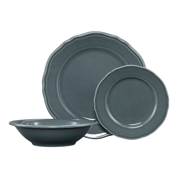 3 Pc Terrace Place Setting Gray - USA Dinnerware Direct, Place Setting proudly made in the USA by the Fiesta Tableware Company