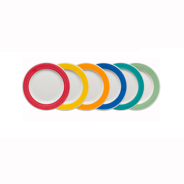 6 Piece Brush Tones Salad Plates - USA Dinnerware Direct, Set proudly made in the USA by the Fiesta Tableware Company